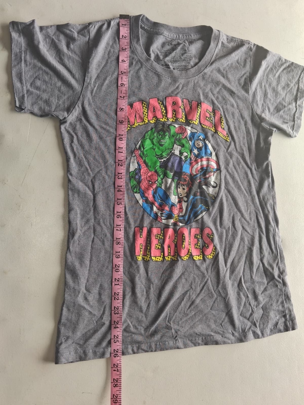 Marvel Heroes Womens' Gray Graphic Tee